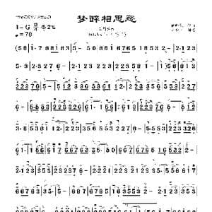 梦醉相思愁 二胡曲谱_歌曲简谱_词曲: 徐晓岚