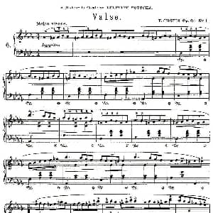 valse Op.64, No.1 钢琴谱 肖邦