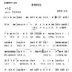 青春闪亮_民歌简谱_词曲:赖明友 赖明友