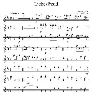 萨克斯谱 | Liebesfreud 四重奏第一高音萨克斯分谱