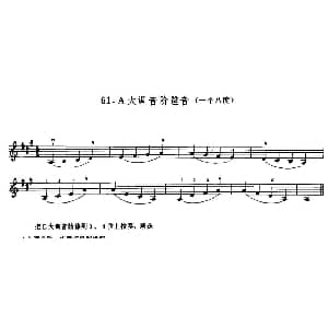 小提琴谱 | 学琴之路练习曲61 A大调音阶琶音 一个八度