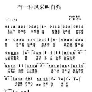 有一种风采叫自强_民歌简谱_词曲:孙晓刚 夏晖