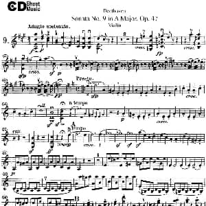 小提琴谱 | Violin Sonata No.9 in A Major Op.47
