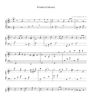 Green sleeves 钢琴谱