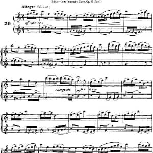 长笛曲谱 | 柯勒40首长笛提高练习曲OP.55 NO.20 Kohler 柯勒