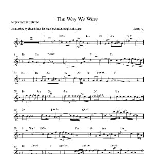 萨克斯谱 | The Way We Were 高音萨克斯