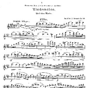 长笛曲谱 | Wiedersehen.Op.46