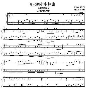 钢琴公主的浪漫钢琴 G大调小步舞曲 钢琴谱 美 琳达 珍蒂 改编