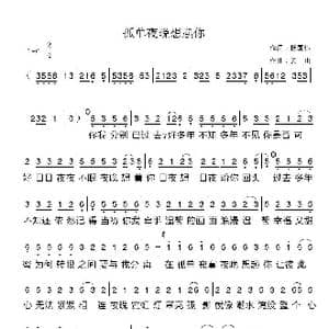 孤单夜晚想起你_歌曲简谱_词曲:杨国伟 姜山