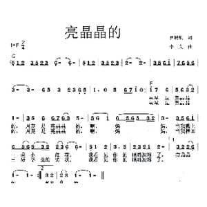 亮晶晶的_歌曲简谱_词曲:罗晓航 李戈