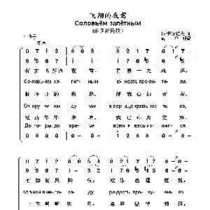 飞翔的夜莺Соловьём залётным_歌曲简谱_词曲:阿•柯尔磋夫,词 俄罗斯民歌