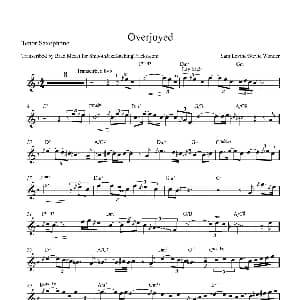 萨克斯谱 | Overjoyed 次中音萨克斯
