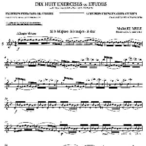 萨克斯谱 | 18 Exercicios ou Estudos de Marcel Mule Enelruy Lira 马瑟 穆勒18首练习曲—5 Marcel Mule 马瑟 穆尔