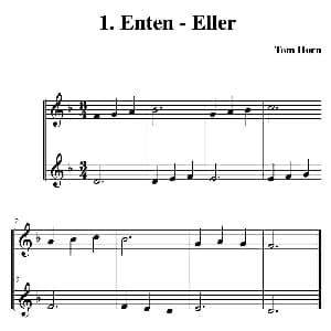 小提琴谱 | Enten Eller 二重奏 Tom Horn 霍恩 汤姆