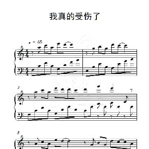 我真的受伤了 钢琴谱