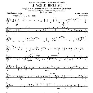 萨克斯谱 | JINGLE BELLS！ 上低音萨克斯分谱
