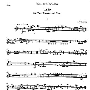 巴松双簧管与钢琴三重奏 1 双簧管分谱 安德列 普列文