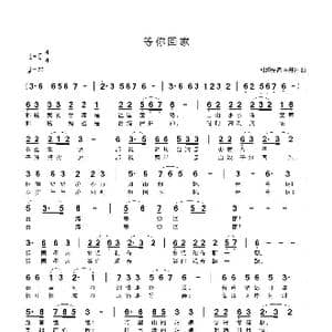 等你回家_歌谱投稿_词曲:杜旭光 李开东