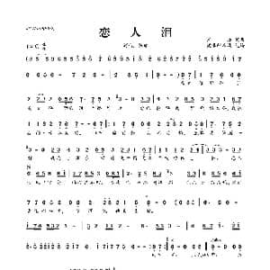 ​恋人泪_歌曲简谱_词曲:王浩 王浩