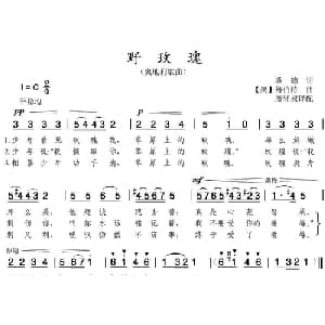 野玫瑰 奥地利 _外国歌谱_词曲:歌德 舒伯特