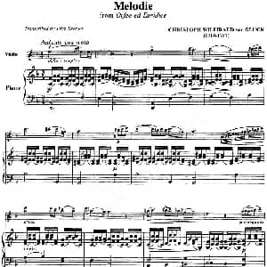 小提琴谱 | Melodie 旋律 小提琴 钢琴伴奏 格鲁克 克莱斯勒