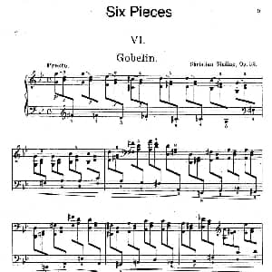 Six Pieces Op.32 钢琴谱 克里斯蒂安 辛丁 Christian Sinding