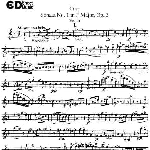 小提琴谱 | Violin Sonata No.1 Op.3