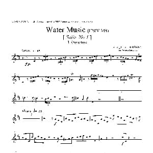 萨克斯谱 | Water Music HWV.348 No.1 第二上低音萨克斯