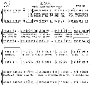 追梦人_通俗唱法乐谱_词曲:罗大佑 罗大佑