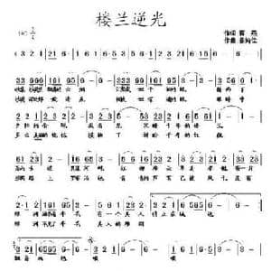 楼兰逆光_民歌简谱_词曲:蒋燕 张纯位