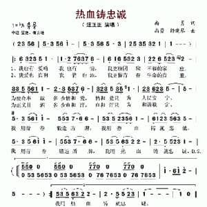 热血铸忠诚_歌谱投稿_词曲:尚勇 尚勇 舒晓琴