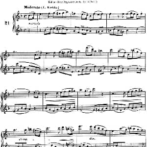 长笛曲谱 | 柯勒40首长笛提高练习曲OP.55 NO.21 Kohler 柯勒