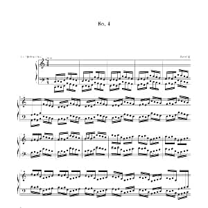 哈农指法练习4 钢琴谱 李拓制谱