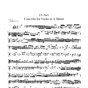 小提琴谱 | Concerto for Violin in A Minor bwv1041 第一小提琴分谱 J.S.Bach