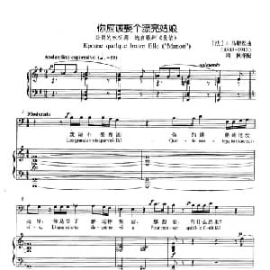 你应该娶个漂亮姑娘 法国 _外国歌谱_词曲: 法 J.马斯涅