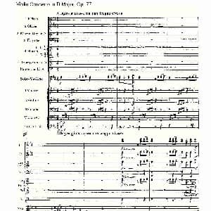 小提琴谱 | D大调小提琴协奏曲, Op.77第三乐章