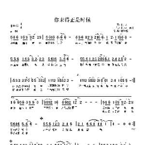 你来得正是时候_歌谱投稿_词曲:何沐阳 蒋平 何沐阳