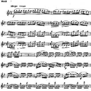 长笛曲谱 | 长笛练习曲100课之第86课 三连音与十六分音符转换练习曲