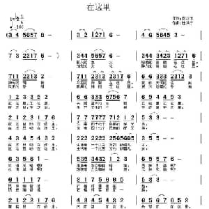 在这里_通俗唱法乐谱_词曲:皮万俊 杜洪宁