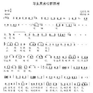 习主席来咱回回村_民歌简谱_词曲:马宝光 谭胜功