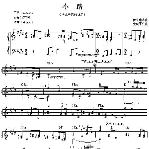 电子琴谱 | 小路 伊凡诺夫曲 金晓平编