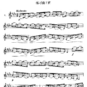 单簧管中级练习曲7首