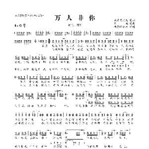 ​万人非你_歌曲简谱_词曲:沃特艾文儿 河图