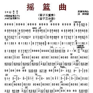 摇篮曲_歌曲简谱_词曲: 房德和