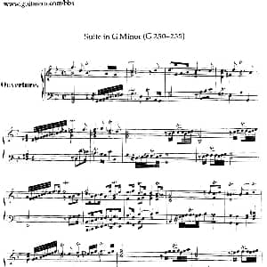 Suite No.7 in g Minor HWV 432 钢琴谱 亨德尔
