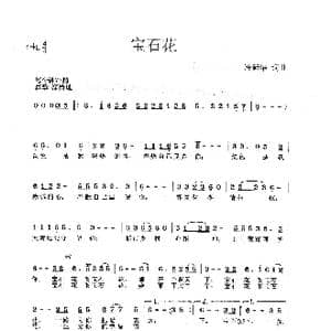 宝石花_歌曲简谱_词曲:冷新华 冷新华