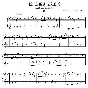 萨克斯谱 | 12首单簧管萨克斯重奏之八 莫扎特