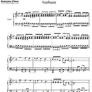 applause 钢琴谱