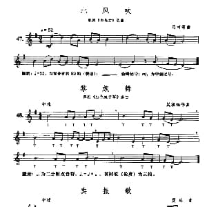 笛子谱 | 北风吹/黎族舞/卖报歌