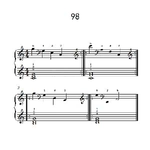 两手交替或交错弹奏的练习 98 钢琴谱